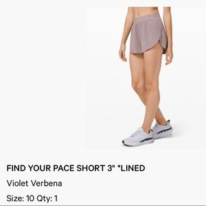 Lululemon Find Your Pace Short